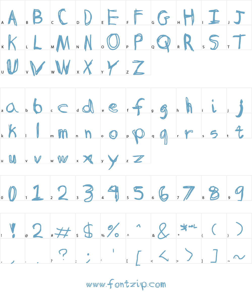 Discombobulated Sketchancholy Font Character
